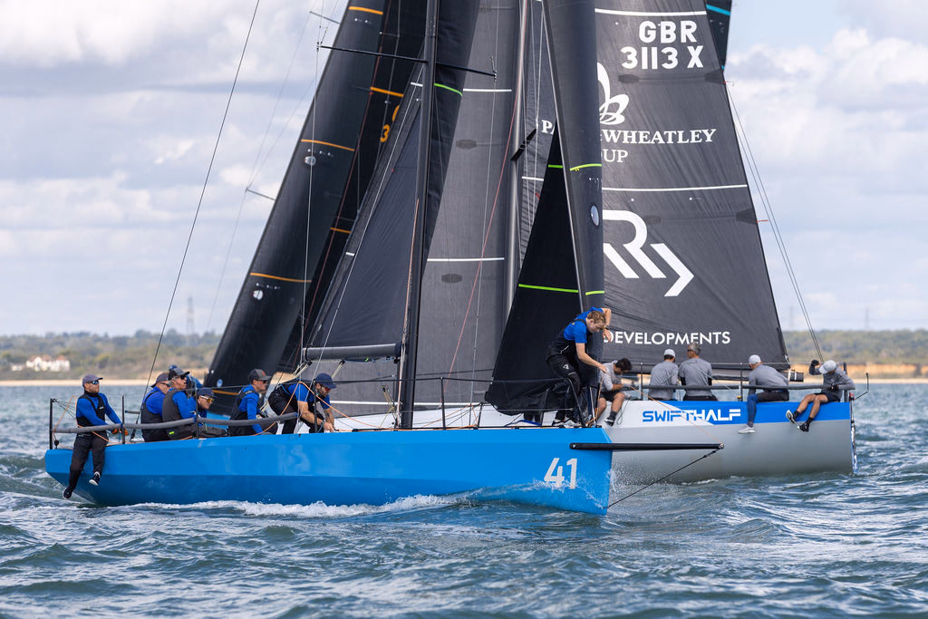 Cape 31 racing under sail