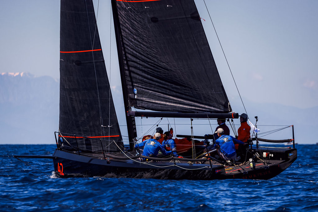 Cape 31 racing under sail